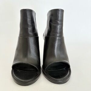 Tibi Black Open-Toe Heeled Boots